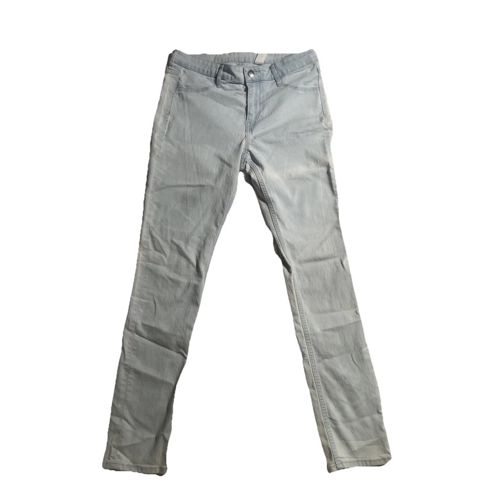 &Denim Skinny Ankle Regular Waist Jeans Women's 32 Blue Cotton Blend